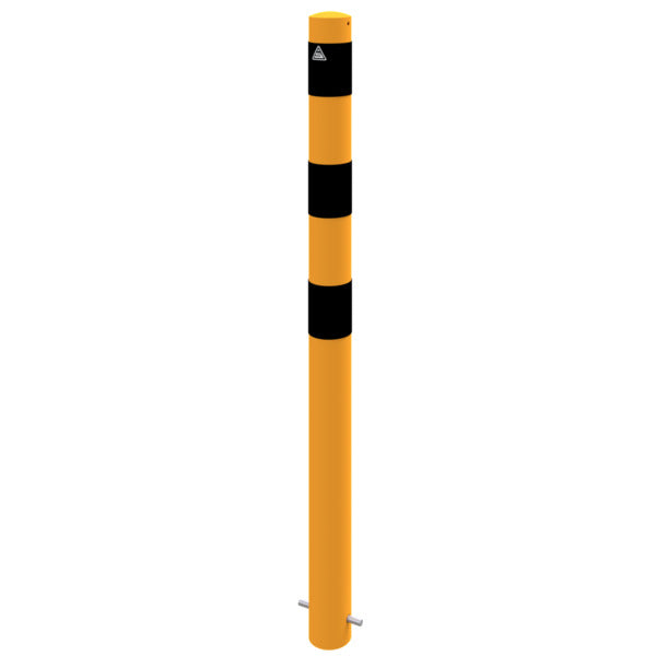 Absperrpfosten Stahlrohr Ø 89 x 2,9 mm gelb / schwarz