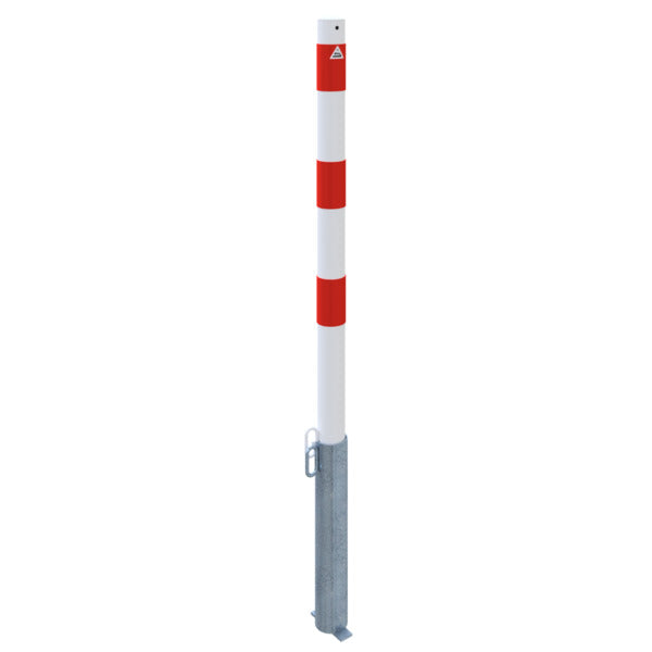 Absperrpfosten Stahlrohr Ø 60 x 2,5 mm herausnehmbar für Vorhangschloss