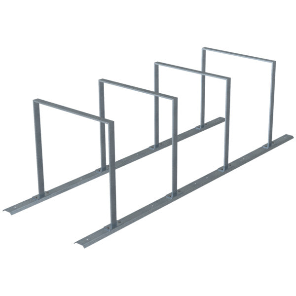 Fahrradanlehnbügel Reihenanlage Stahlrohr 50 x 12 mm