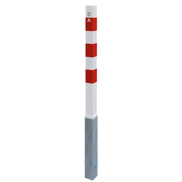 Absperrpfosten 70 x 70 mm herausnehmbar mit Dreikantverschluss
