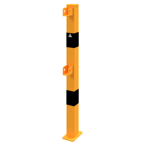 Standpfosten aus 70 x 70 mm Stahlrohr zum Aufdübeln