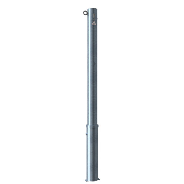 Absperrpfosten Stahlrohr Ø 76 x 2,6 mm herausnehmbar mit Profilzylinderschloss