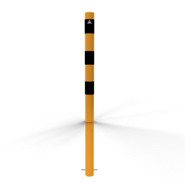 Absperrpfosten Stahlrohr Ø 76 x 2,6 mm gelb / schwarz