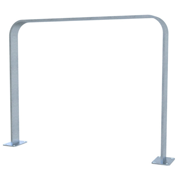 Anlehnbügel aus Flachstahl 80 x 12 mm in gebogener Ausführung