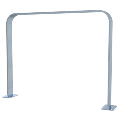 Anlehnbügel aus Flachstahl 80 x 12 mm in gebogener Ausführung