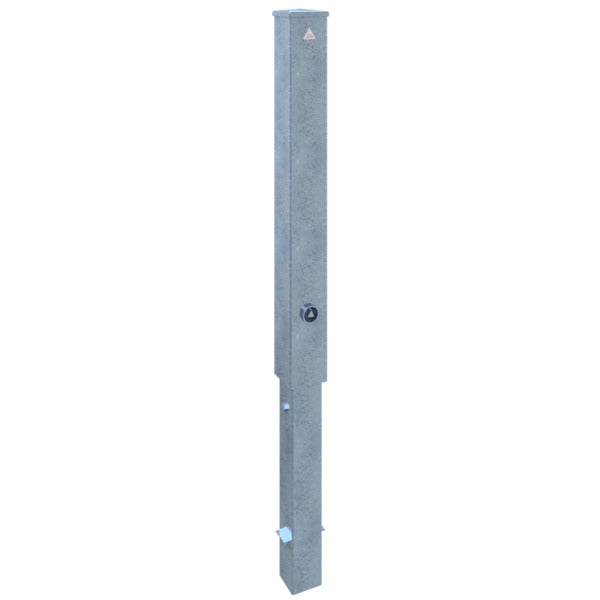 Absperrpfosten Stahlrohr 100 x 100 x 3 mm herausnehmbar mit Dreikantverschluss