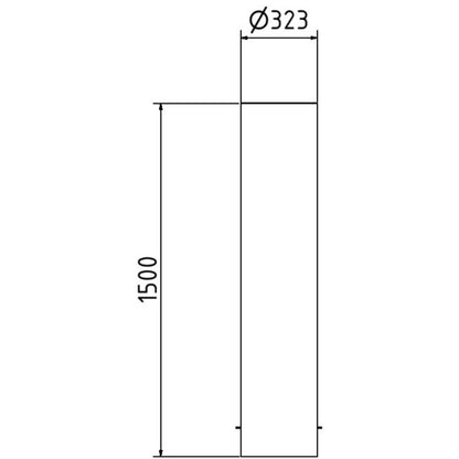 Absperrpoller Stahlrohr Ø 323 x 5 mm ortsfest zum Einbetonieren
