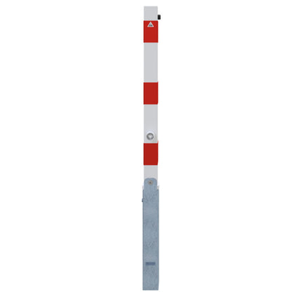 Absperrpfosten 70 x 70 mm umlegbar mit Dreikantverschluss mit Hebe- Kippmechanik