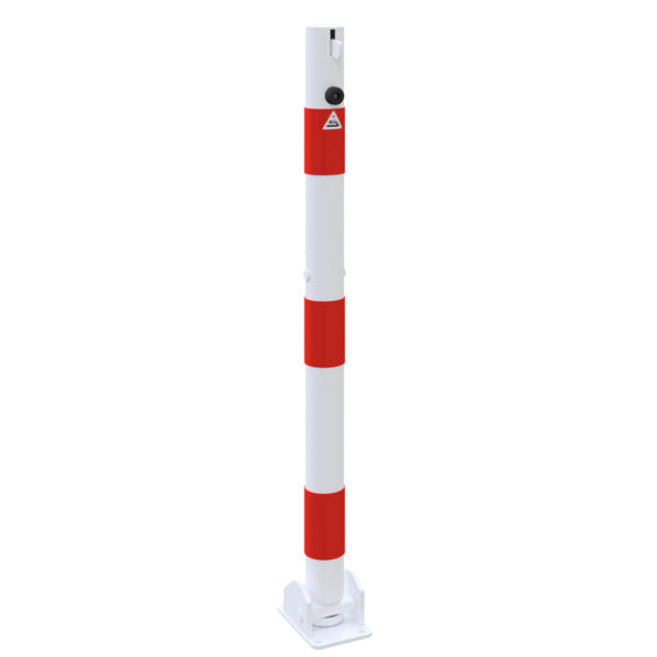 Absperrpfosten Stahlrohr Ø 60 x 2,5 mm umlegbar für Vorhangschloss