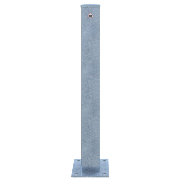 Absperrpfosten Stahlrohr 100 x 100 x 3 mm ortsfest für Dübelbefestigung