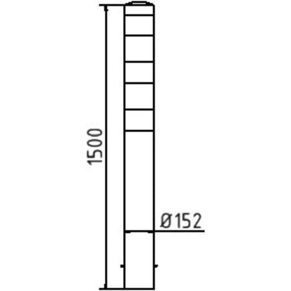 Absperrpoller Stahlrohr Ø 152 x 3,2 mm gelb / schwarz