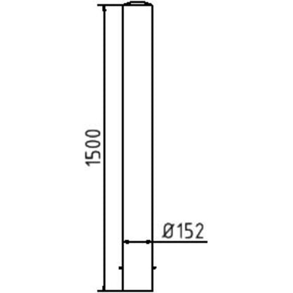 Absperrpoller Stahlrohr Ø 152 x 3,2 mm ortsfest zum Einbetonieren