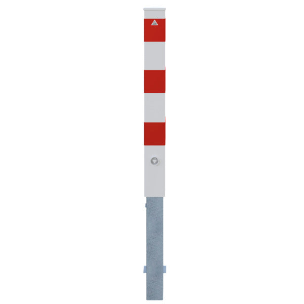 Absperrpfosten Stahlrohr 100 x 100 x 3 mm herausnehmbar mit Dreikantverschluss
