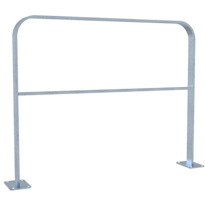 Anlehnbügel aus Flachstahl 50 x 12 mm in gebogener Ausführung