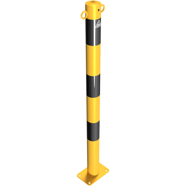 Absperrpfosten Stahlrohr Ø 60 x 2,5 mm gelb / schwarz