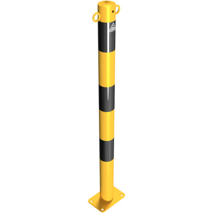 Absperrpfosten Stahlrohr Ø 60 x 2,5 mm gelb / schwarz