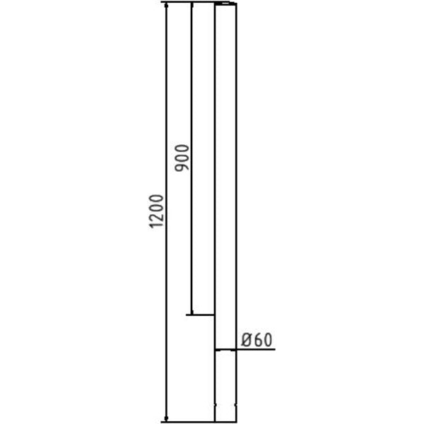 Edelstahlpfosten Ø 60 mm