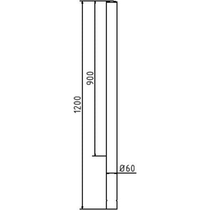 Edelstahlpfosten Ø 60 mm
