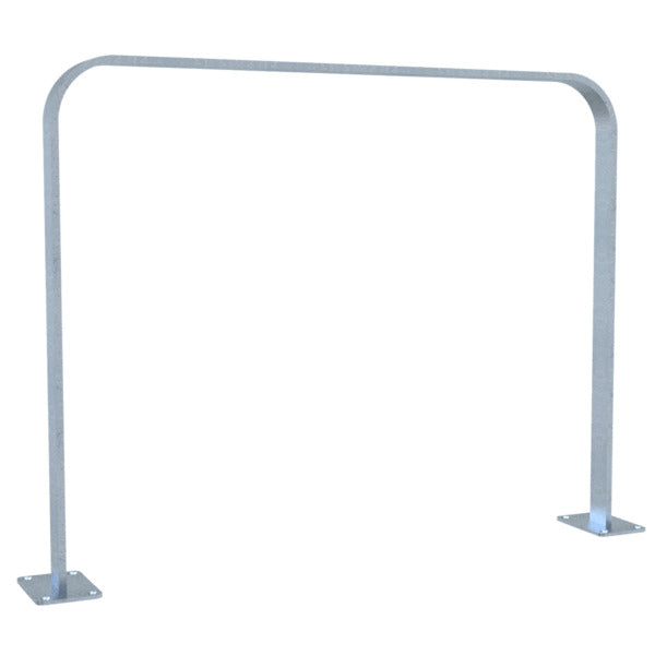 Anlehnbügel aus Flachstahl 50 x 12 mm in gebogener Ausführung