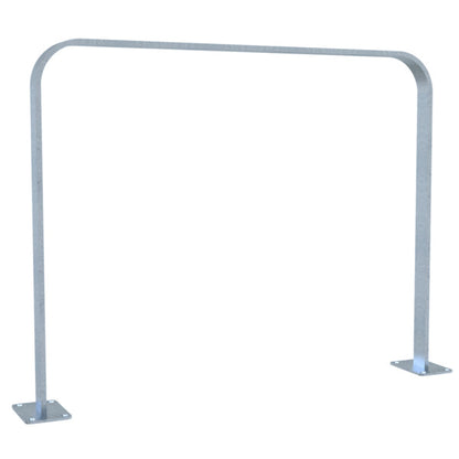 Anlehnbügel aus Flachstahl 50 x 12 mm in gebogener Ausführung