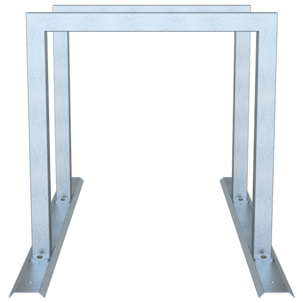 Fahrradanlehnbügel Reihenanlage Stahlrohr 60 x 60 mm