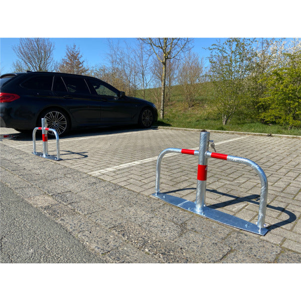 Parkplatzsperre umlegbar mit Profilzylinderschloss