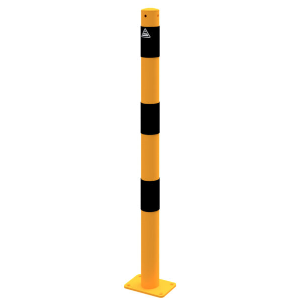 Absperrpfosten Stahlrohr Ø 60 x 2,5 mm gelb / schwarz
