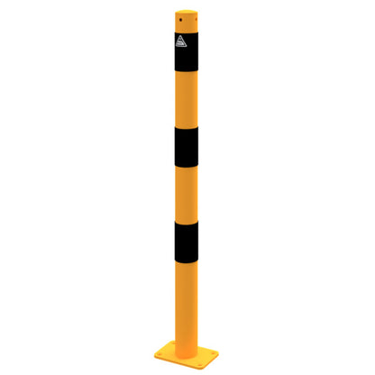 Absperrpfosten Stahlrohr Ø 60 x 2,5 mm gelb / schwarz
