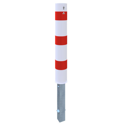 Absperrpoller Stahlrohr Ø 152 x 3,2 mm herausnehmbar mit Dreikantverschluss oder Profilzylinderschloss