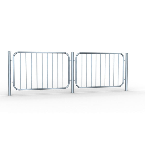 Schutzzaungitter Zaunfeld-Element und Standpfosten