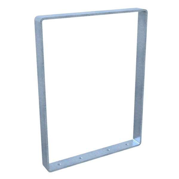 Anlehnbügel aus Flachstahl 70 x 10 mm mit Kantung nach innen
