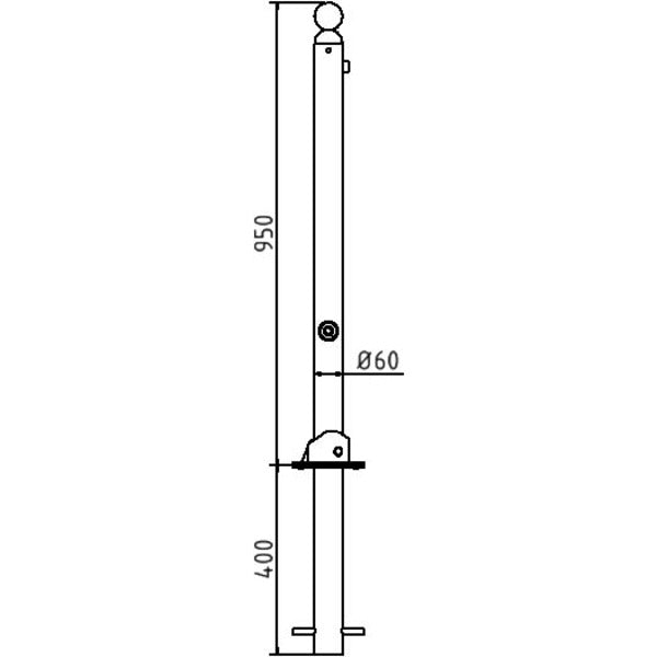Absperr-Stilpfosten Serie 466B Ø 60 mm