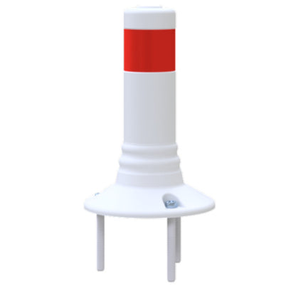 Flexipfosten weiß / rot Ø 80 mm