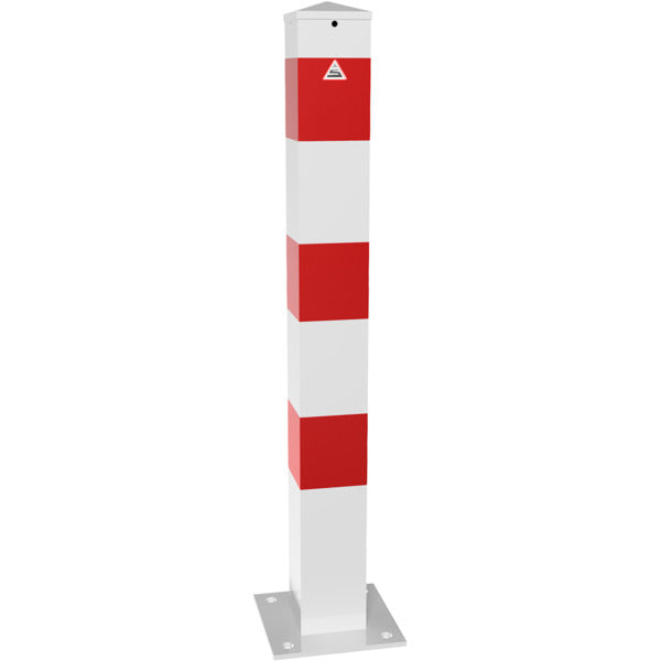 Absperrpfosten Stahlrohr 100 x 100 x 3 mm ortsfest für Dübelbefestigung
