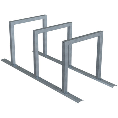 Fahrradanlehnbügel Reihenanlage Stahlrohr 60 x 60 mm