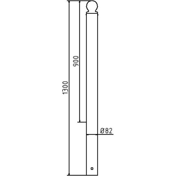 Absperr-Stilpfosten Serie 484B Ø 82 mm