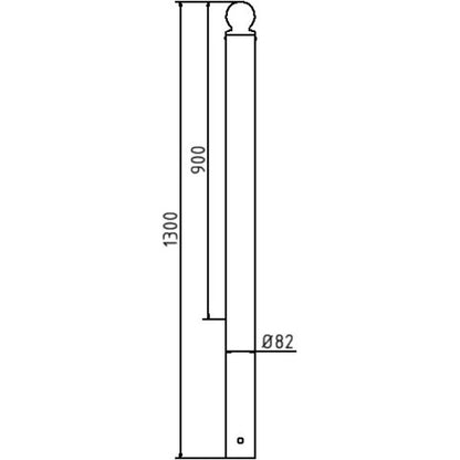 Absperr-Stilpfosten Serie 484B Ø 82 mm