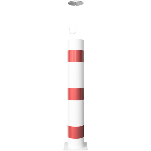 Absperrpoller Stahlrohr Ø 152 x 3,2 mm ortsfest für Dübelbefestigung