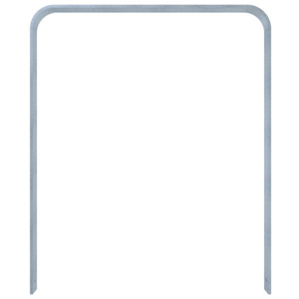 Anlehnbügel aus Flachstahl 80 x 12 mm in gebogener Ausführung
