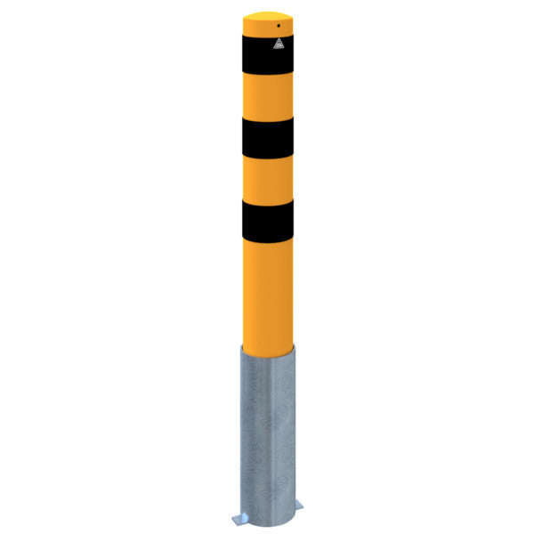 Absperrpoller Stahlrohr Ø 152 x 3,2 mm gelb / schwarz