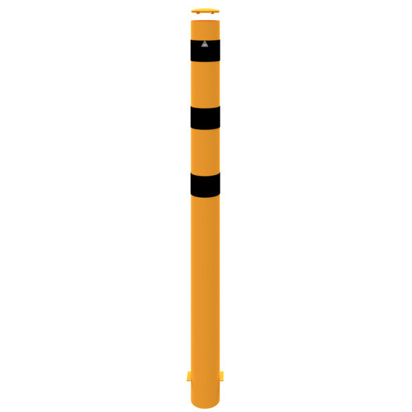 Absperrpoller Stahlrohr Ø 152 x 3,2 mm gelb / schwarz