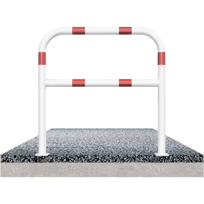 Rundbügel aus Stahlrohr Ø 60 x 2,5 mm mit Querholm für Dübelbefestigung