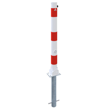 Absperrpfosten Stahlrohr Ø 76 x 2,6 mm umlegbar mit Dreikantverschluss