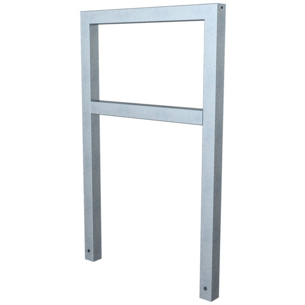 Anlehnbügel aus Stahlrohr Rechteckrohr 60 x 60 mm