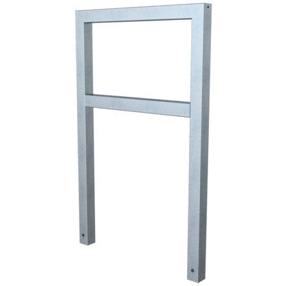 Anlehnbügel aus Stahlrohr Rechteckrohr 60 x 60 mm