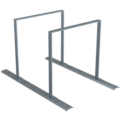 Fahrradanlehnbügel Reihenanlage Stahlrohr 50 x 12 mm