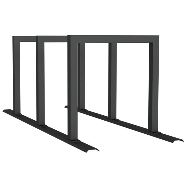 Fahrradanlehnbügel Reihenanlage Stahlrohr 60 x 60 mm