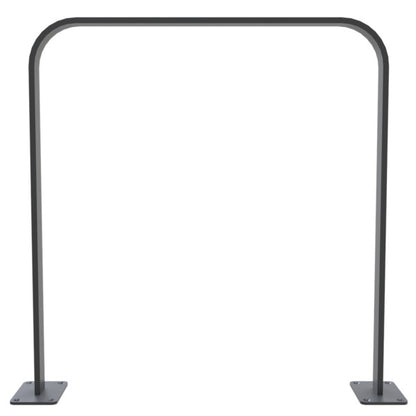 Anlehnbügel aus Flachstahl 50 x 12 mm in gebogener Ausführung