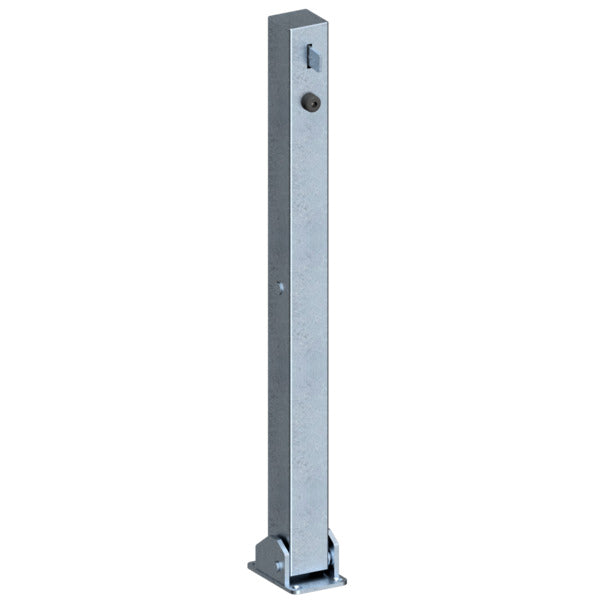 Absperrpfosten 70 x 70 mm umlegbar für Vorhangschloss