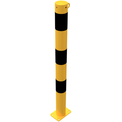 Absperrpfosten Stahlrohr Ø 76 x 2,6 mm gelb / schwarz